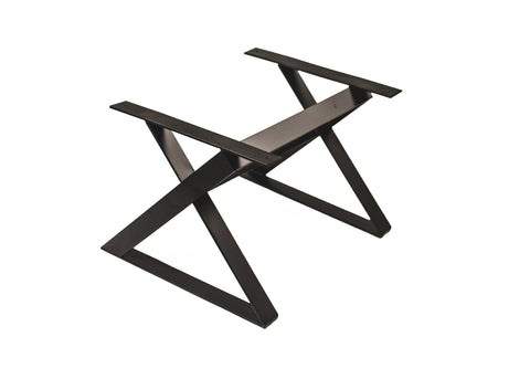 Abstract X Steel Coffee Table Base